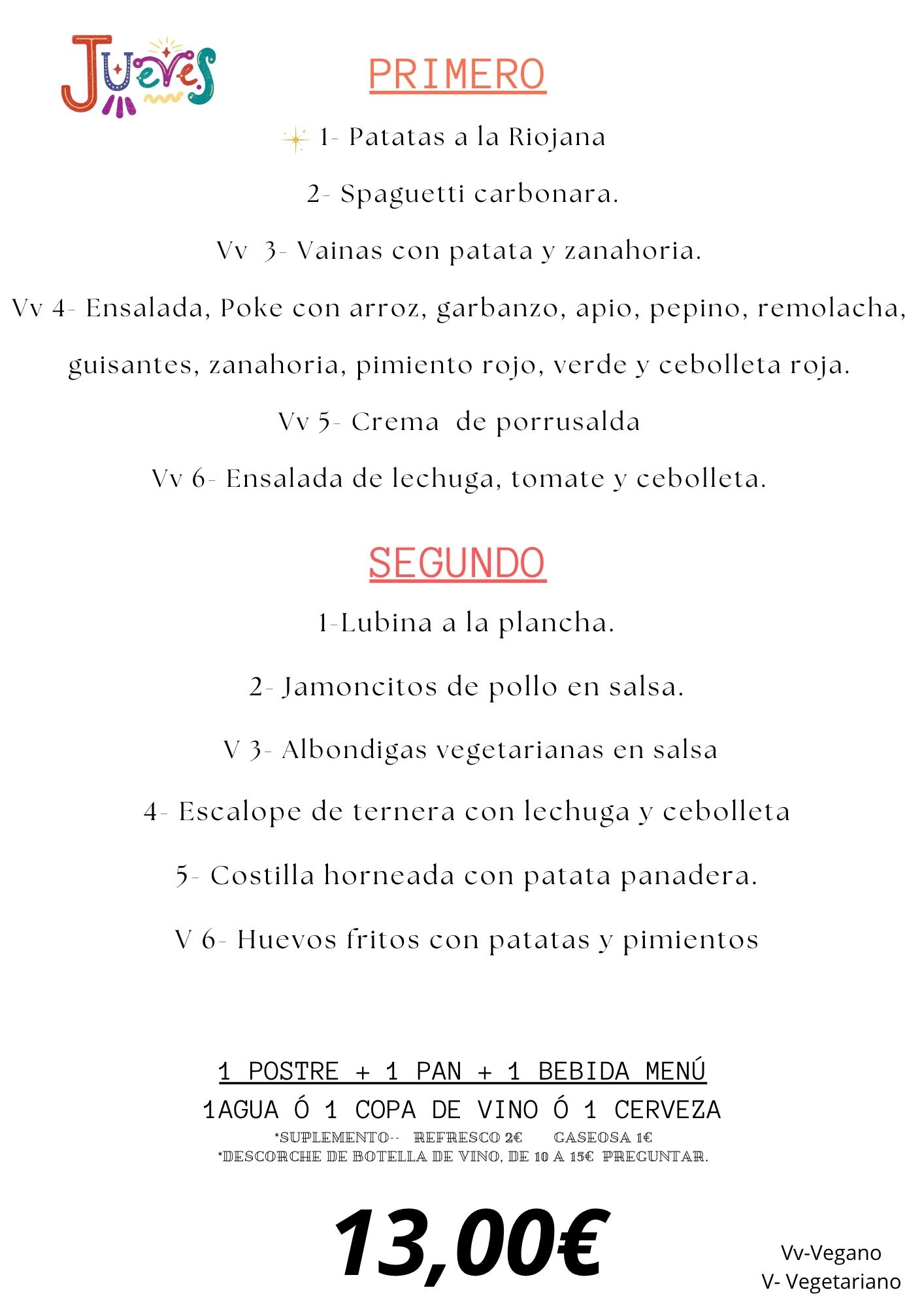 Menú del Día